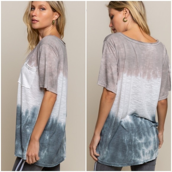 Double Contrast Ombré Tee Mocha Java Blend - Picture 2 of 6